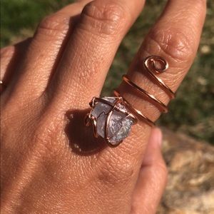 Adjustable Raw Celestite Ring